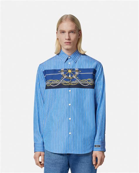 versace stud collar shirt|Versace nautical shirt.